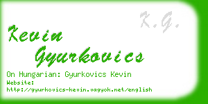 kevin gyurkovics business card